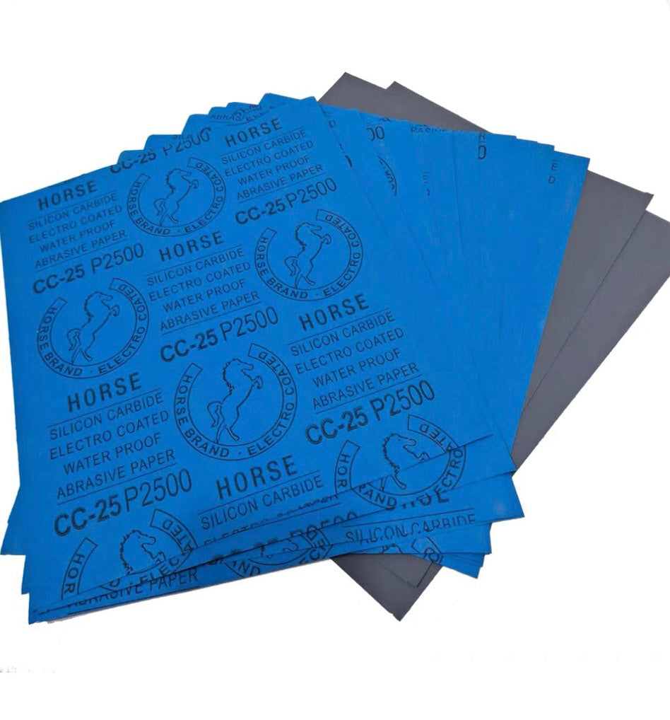 fine 1500 grit wet sandpaper for smoothing glass